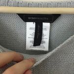 BCBGMAXAZRIA Silver Metallic Camille Knit Sweater Photo 8