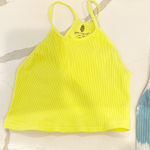 Free People Movement Ribbed Cropped Tank Top Bundle White Blue Yellow XS Photo 0