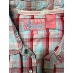 Cowgirl Hardware Pink Plaid Cotton Button Up/Collared, Bling Accents, Western XL Photo 3