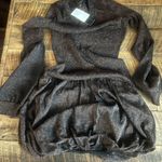 Current Air Metallic Ribbed Sweater Dress Photo 4