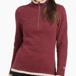 Kuhl  Alaska 1/4‎ Zip Pullover Maroon Knit Fleece Sweater Size Medium Photo 0