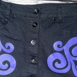 Disney Aladdin Cropped Magic Carpet Black Denim Mini XS Photo 6