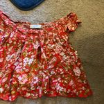 Flynn Skye  red floral blouse L Photo 4