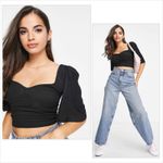 ASOS 🆕 Monki Tilly Flutter Sleeve Top Photo 2