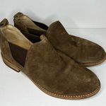 Clarks Edenvale Page Distressed Suede Vert Olive Slip On Booties Photo 0