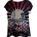 Arkansas Razorbacks Shirt Womens Hogs Short Sleeve All Over Print Size Large Red Photo 1