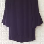 Blaque Label ‎ black open back ruffle sleeve blouse Photo 2