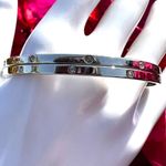 Silver tone rhinestone bangle bracelets Photo 4