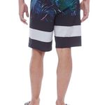 Vans  Era Black/Multicolor Striped Tropical Floral Print Swim Boardshort Trunks Photo 1