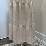 Wildfox  Beige Louisa Tiered Maxi Skirt Linen Blend Boho Cottage Peasant Prairie Photo 4