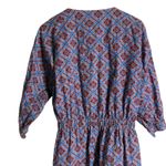 Rachel Comey  Holt Geometric Print Purple Blue Puff Sleeve Ankle Jumpsuit Size 4 Photo 10