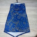 Pretty Little Thing Pretty‎ little thing sexy blue bandana neck bodycon mini dress  size 4 Photo 7