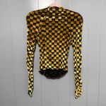 Urban Outfitters  Natalia Velvet Mock Neck Burnout Dice Long Sleeve Top M Photo 5