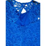 Frank Lyman Women's Dress 68256 Lace Lined‎ Open Back Cap Sleeve Size 6 NWT Blue Photo 9