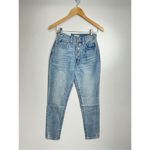 We Wore What Pants WomensâStraight Leg High Rise Jeans Crystal Buttons Size 25âNW Photo 9