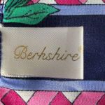 Berkshire Made in Italy Floral Scarf Sheer Bright Pink Purple Green Polyester Black Photo 6