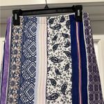 Chico's Chico’s Blue & White Patchwork Maxi Skirt Size 0 (Fits 4-6) Boho Travel Resort Photo 4