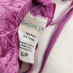 l*space L* Jean Bikini Top in Rosebud Pink/Purple Floral Size Small NWT Photo 4