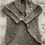 Tumi Peruvian baby alpaca & wool marled gray shawl collar open front cardigan S Photo 10