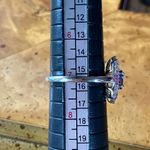 AAA Tanzanite Moissanite Sterling Silver Ring Size 7 Purple Photo 7