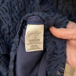 Jessica Simpson  Norah navy blue lace cold shoulder romper. Size L. Photo 2