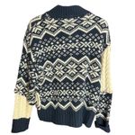 ZARA NWOT Cable knit Jacquard Fair Isle Patchwork Zip Up Sweater Women Size S Photo 8