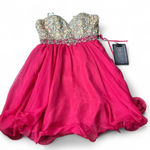 Mac Duggal NWT  embellished short prom homecoming event dress 81928N fuschia sz 2 Photo 0
