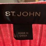 St. John  Ribbed Pink Knitted Sweater Blouse Women Size M/L Photo 2