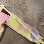 Top Shop Sweater Sz XS/S Abstract Colorblock  Knit Crop Striped Checker Hearts Photo 7