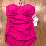 Tommy Bahama NWT  Pearl Solids Pacific Peony 1 Piece Swimsuit Size 8 Photo 0