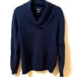 Eddie Bauer Shall Collar Blue Cotton Sweater- Size Large Photo 0