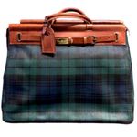 Ralph Lauren Blackwatch Plaid Blue Green Doctors Bag Boston Weekend Suitcase Photo 13