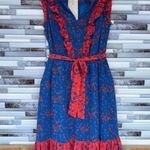 Boden Elise Coral Cyan Meadow Floral
Midi Dress 8 Blue Photo 2