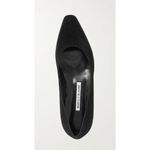 Manolo Blahnik Gelista Suede Ballet Flats in Black Photo 8