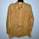 Chanon yellow linen button down shirt size T1 Gold Size M Photo 0