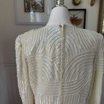 Vintage 80s Joan Leslie Evenings Mix and Match Beaded Top Chiffon Midi Skirt S Photo 5