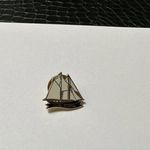Nova Scotia Sailboat Ship Enamel Gold Tone Lapel Tack Pin Photo 4
