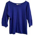 Vince 100% Cashmere Sweater Top Women's Medium Purple 3/4 Sleeve Knit Boat Neck Photo 0