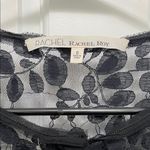 Rachel Rachel Roy Black Leaf Printed Sheer Mesh Lace Long Sleeve Blouse Photo 11