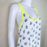 White Birch White‎ Birch White Floral Scoop Neck Cami w Neon Trim Photo 1