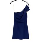 Shoshanna  Stacie One Shoulder Mini‎ Dress Blue Designer Classy Formal Size 2 Photo 1