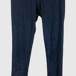 Kirkland Signature Kirkland Black Crackled Pattern Mid Rise Athletic Leggings Photo 0