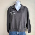 The Rolling Stones Womens Sweatshirt Medium 1/4 Zip Graphic Pullover Photo 1