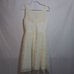Marina Sleeveless Lace A Line Dress in Ivory Bridal Shower Wedding Size 8 Photo 5