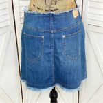 See By Chloe  Denim Skirt Side Pleat Raw Edge‎ Blue 28 6 Photo 4