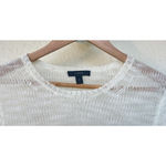 J.Crew Ivory Open Knit Long Sleeve Sweater Mohair XS Sheer Lightweight Coastal Photo 1