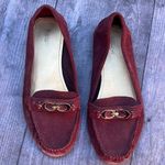 Coach  fortunata maroon suede loafers Photo 0