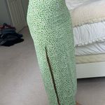 Boutique Adorable green floral maxi skirt with slit  Photo 2