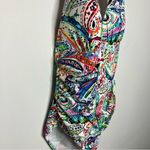 Ralph Lauren Lauren  multicolored paisley one piece swimsuit halter womens size 8 Photo 1