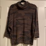 Splendid  Camouflage Cowl Neck Tie 3/4 Sleeve Top Photo 5